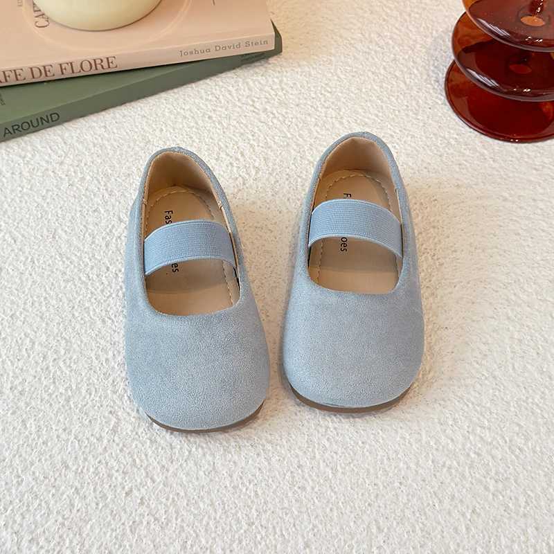 Spring Summer Shoes for Girls Dopamine Color Velvet Mary Jane Shoes Child Soft Sole Elastic Band Ballet Flats Kids Casual Shoes XJ250724