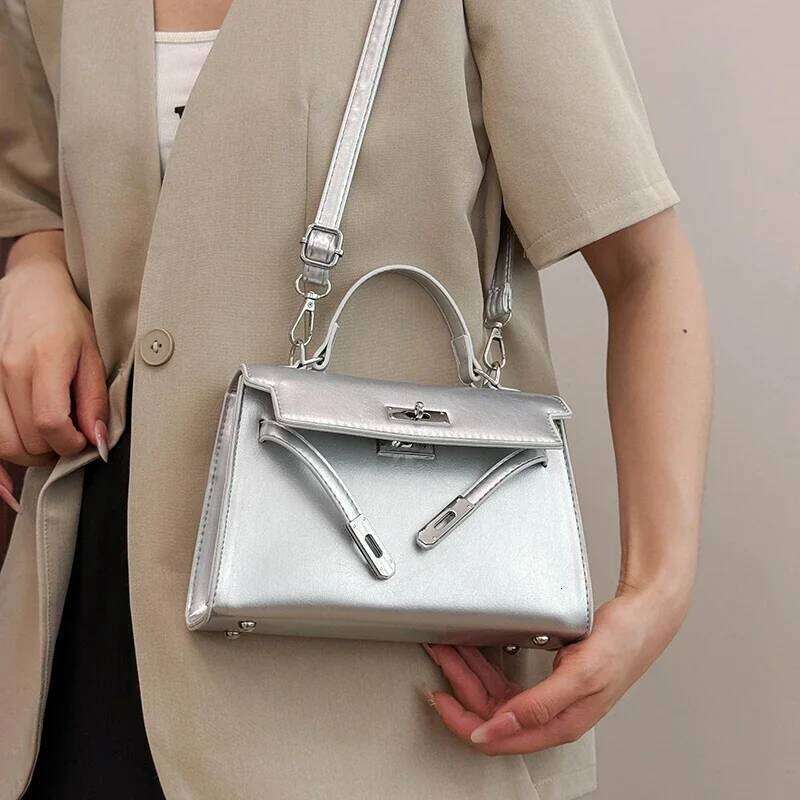 Stylish Minimalist Commuter Crossbody Bag Women High-End Leather Vintage Messenger Purse Large Capacity Fashionable Tote Handbag