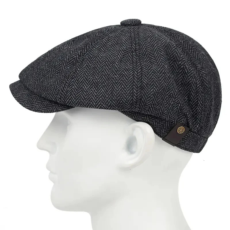 Male Ivy Hat Big Head Man Autumn and Winter sboy Cap Top Grade Beret Caps 250723