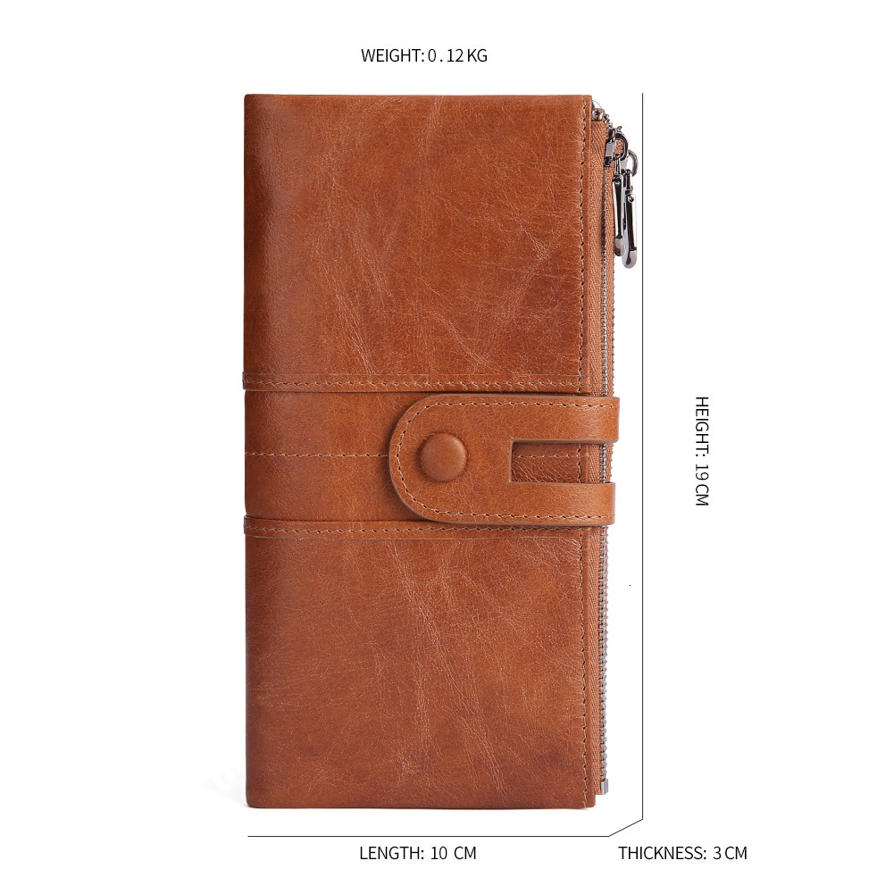 Free Shipping Designer Bag Women's Genuine Leather Wallet Large Capacity Multi Card Slot Hidden Buckle Coin Wallet Retro Simple Long Wallet Women