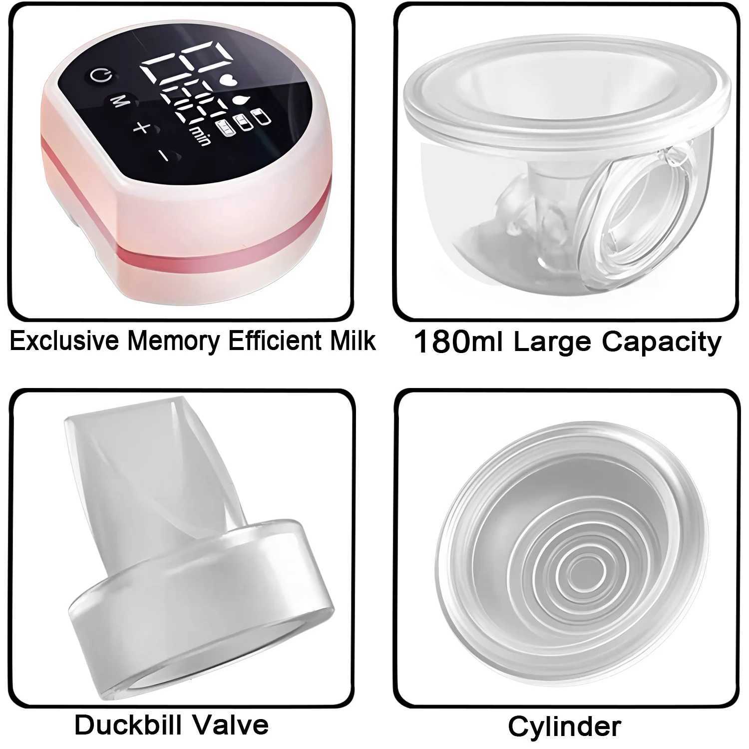 Wearable Electric Breast Pump - Painless Fully Automatic Hands-Free Milk Collector Comfortable Breastfeeding Assistant X2507241