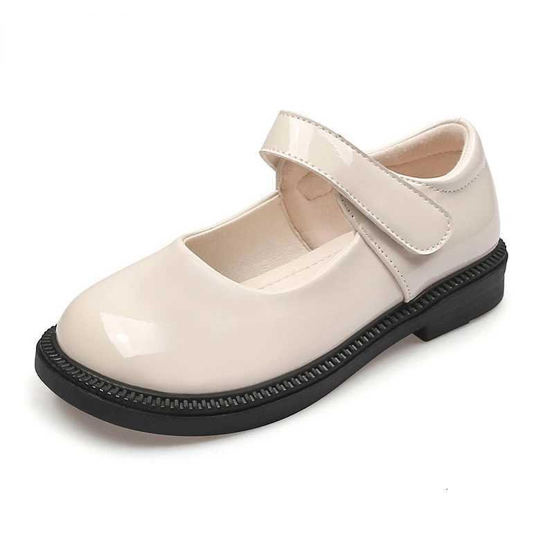 New Girl Leather Shoes Princess Kid Student School Casual Black Versatile Shoes Hook Loop Children Glossy Mary Jane Autumn HotXJ250724