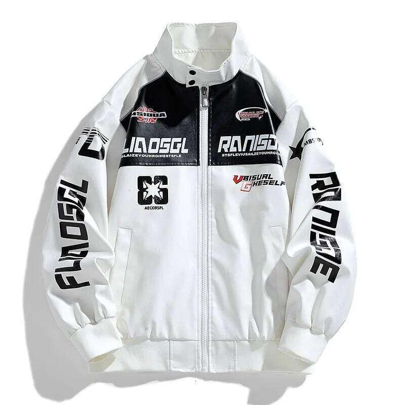 Women's Wear Spring Autumn Men New Men's Motorcycle Wear Fashion Brand PU Leather Jacket Thin Fashion Coat Embroidery