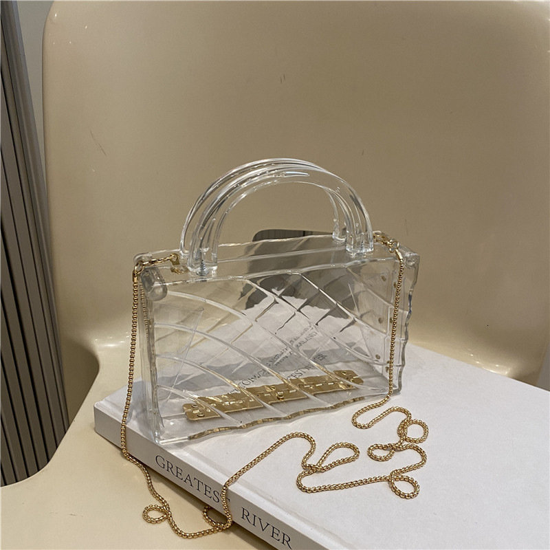 Designer Bag Women's Bag 2025 New Fashionable Transparent Handbag Luxury Bag Chain Shoulder Crossbody Bag
