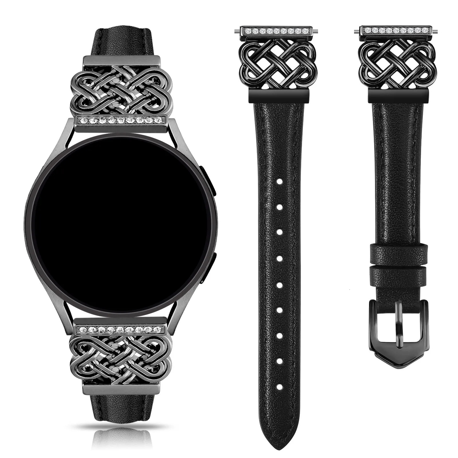 Leather strap compatible with Watch 7/6/5/4 Classic strap 40/42/44/43/45/46/47mm Active 2 20mm strap for women 250723