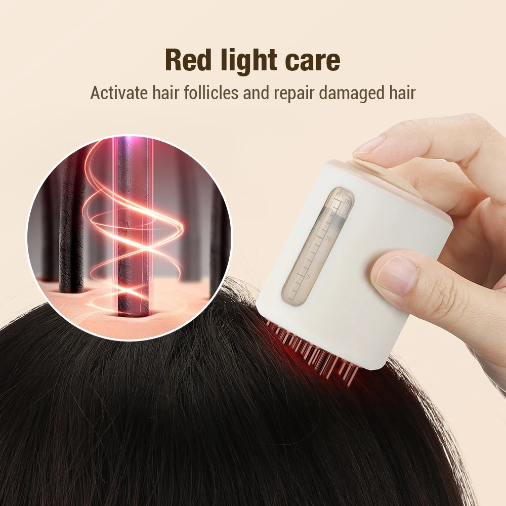 Electric Intelligence Scalp Massage Applicator Hair Care Essential Oil Ball Massage Red Light Vibration Hair Generative Artifact 250721