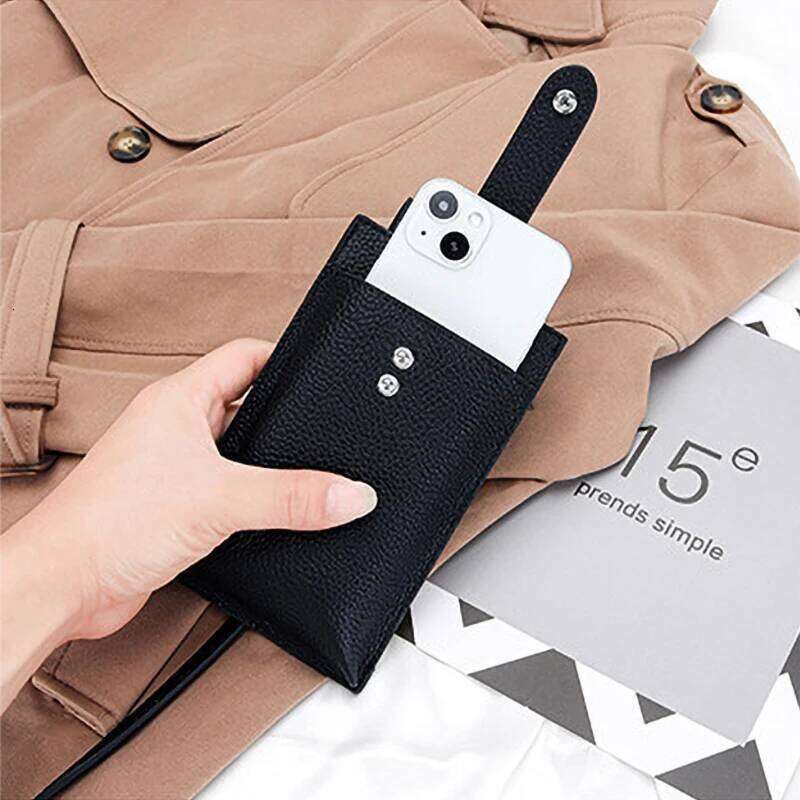 Custom Initials Cell Phone Portable Cross-Body Genuine Leather Woman's Fashion Shoulder Bag Mobile Versatile Purse