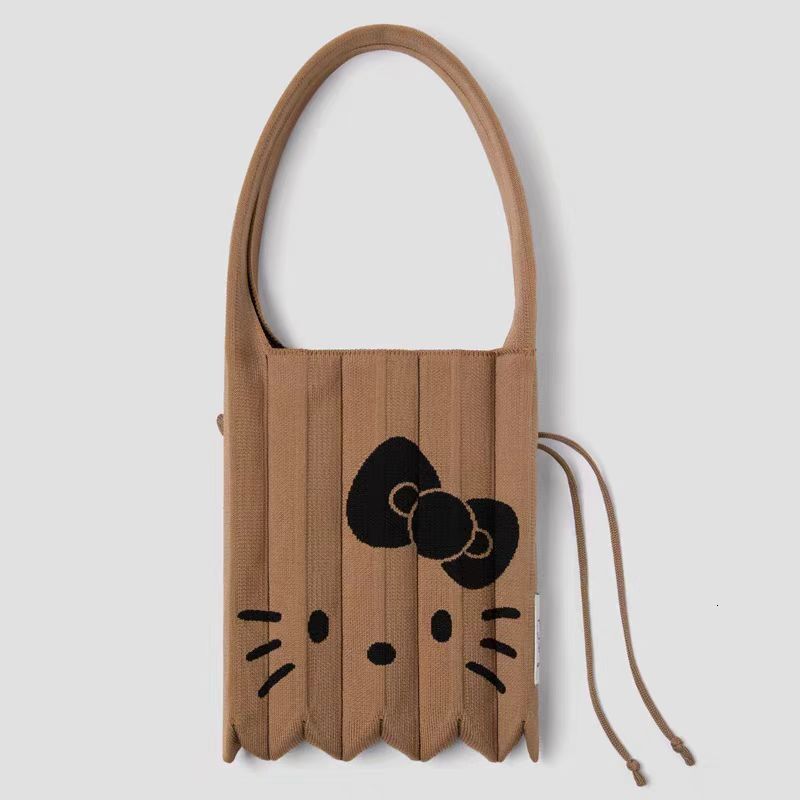 New Cute Cartoon Pleated Women's Handbag Free Shipping Designer Luxury Korean Casual Bag Accordion Bag Shopping Shoulder Bag