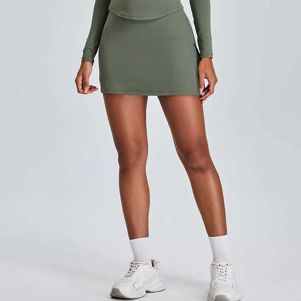 High Waist Sports Short Skirt Womens Yoga Short Skirt Running Training FitnESS Tennis Skirt Fake Two Yoga Short SkirtsXJ250724