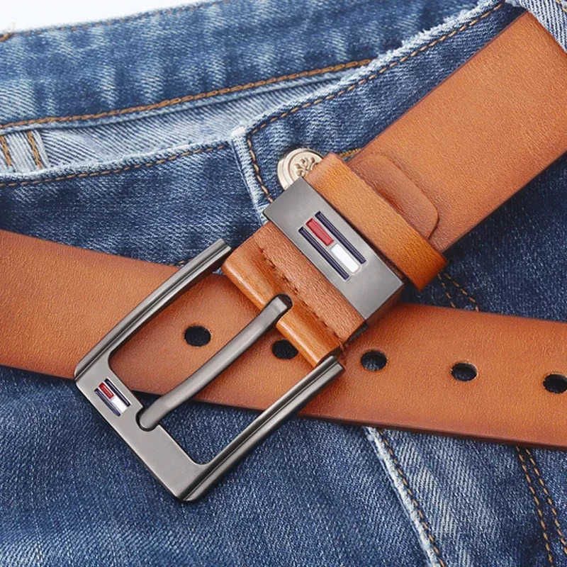Man Belt Luxury Designer Brand High Quality Men Belt Male PU Leather Belt Men Alloy Pin Buckle Jeans Waistband Waist Straps M250724