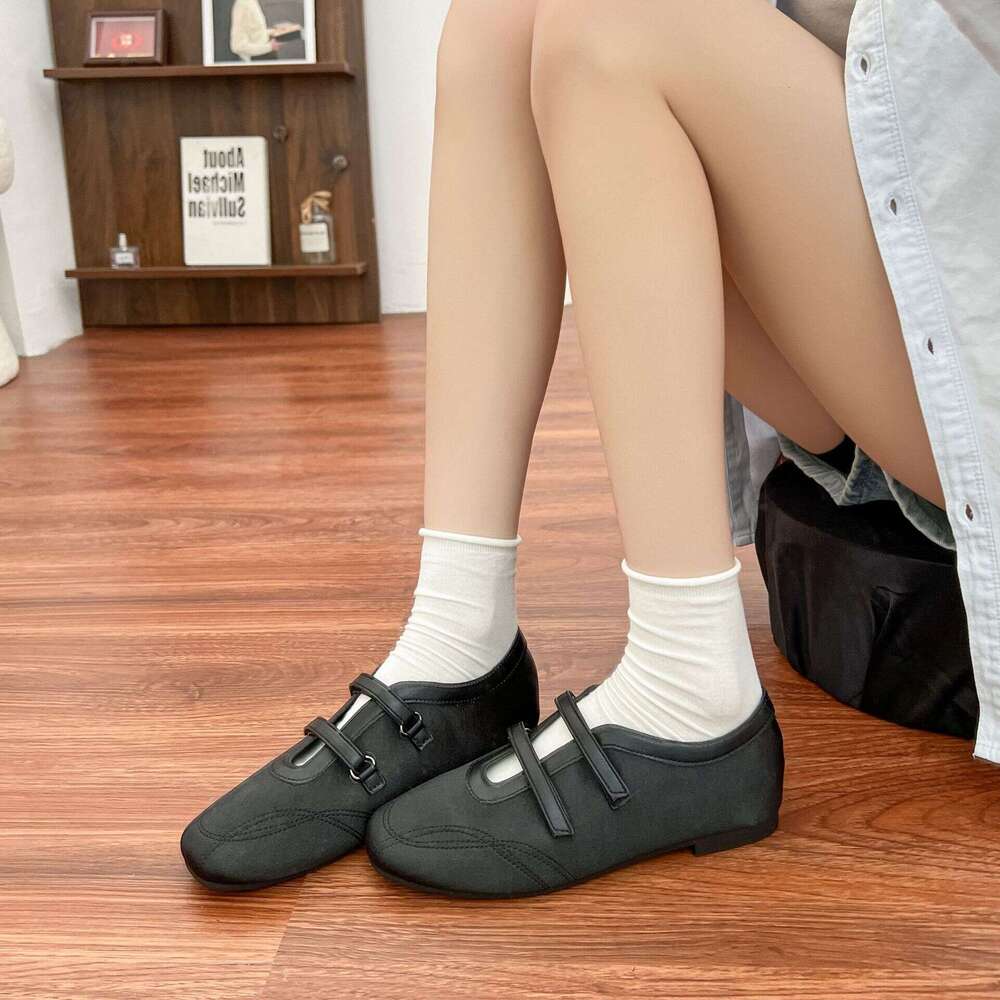 Ballet Single Satin Shallow Mouth 2025 Summer New Casual Korean Niche Shoes Women's Design Style