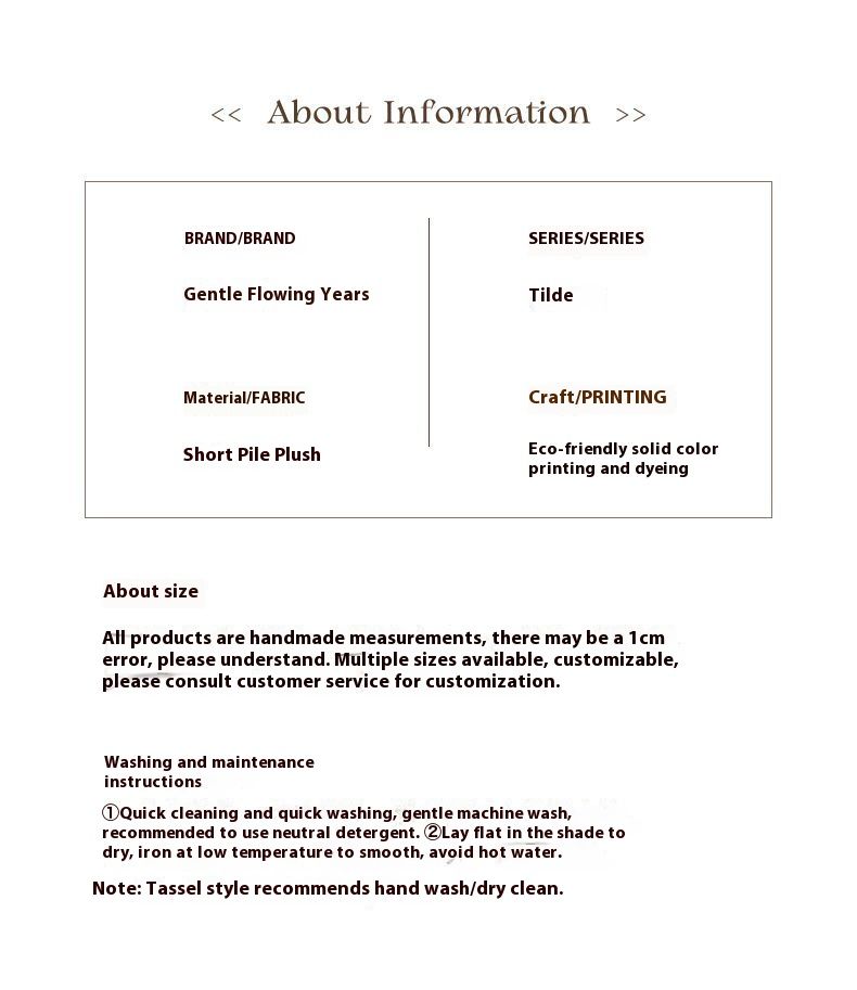 Designer Luxury Tilde Velvet Pillow Cover Cream Ins Style Living Room Sofa Bedroom Bedside Home Cushion Case Cushion Soft Cushion (not including Inser