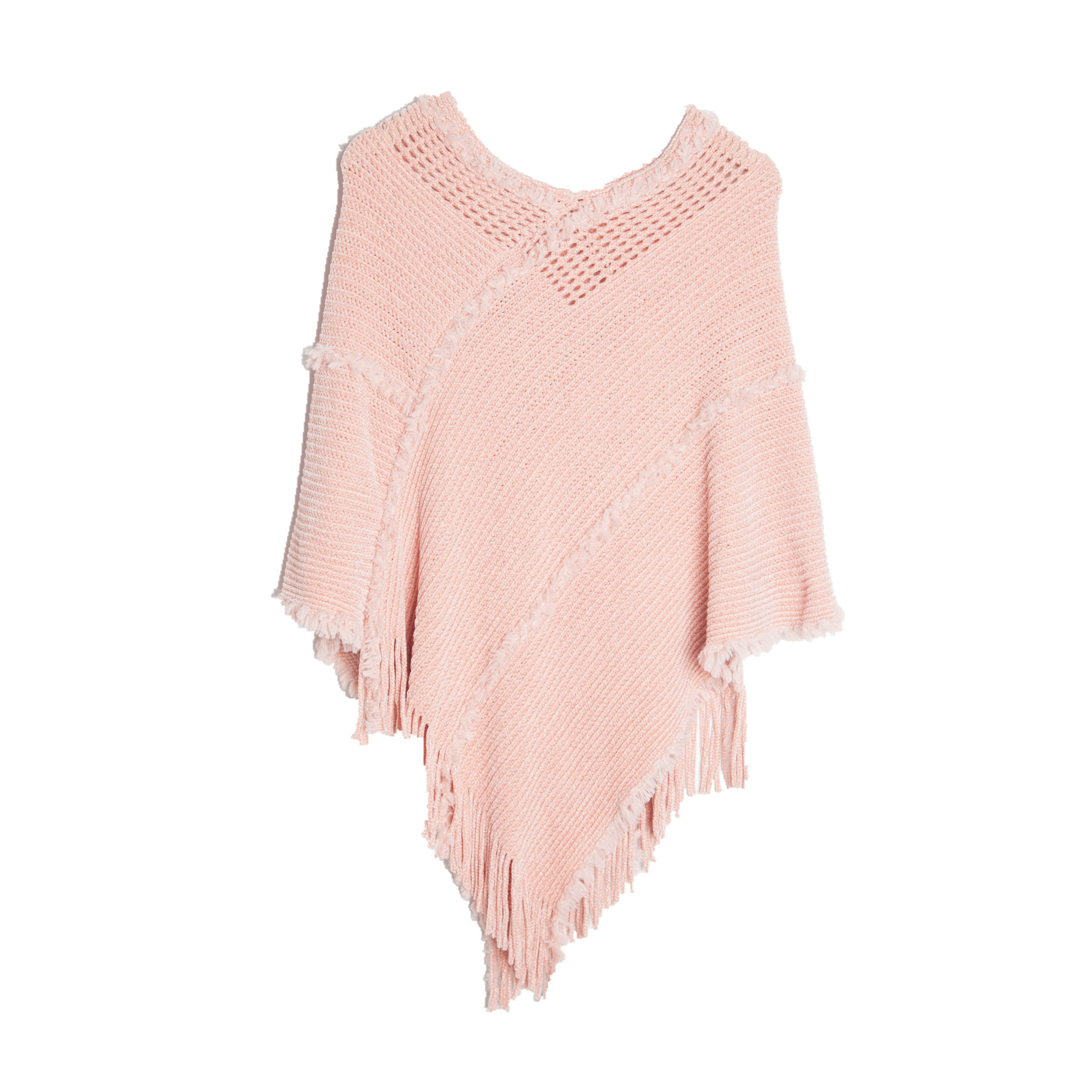 K1463 Foreign trade hot sale new European and American pullover shawl spring autumn winter bat knit sweater solid color hollow knitted shawl