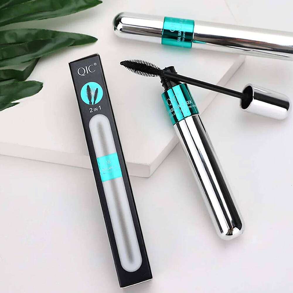 Double In-one Silk Fiber Waterproof Mascara for Eyelash Extension Black Thick Lengthening Eye Lashes Cosmetics X250724
