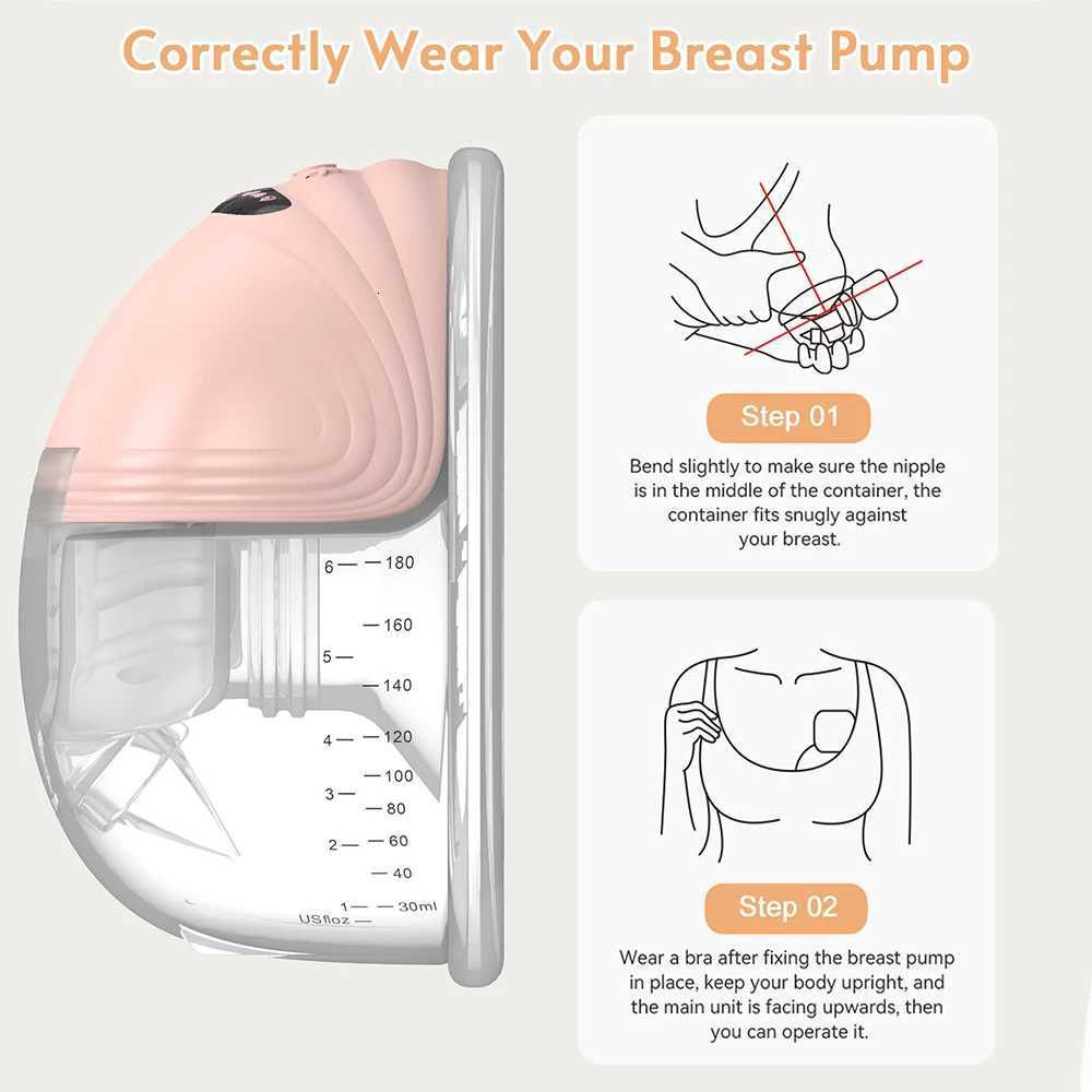 Wearable Breast Pump Smart Display Leak Proof Design Hands Free Double Portable Electric with 3 Modes 12 Levels with 24mm Flange X250724
