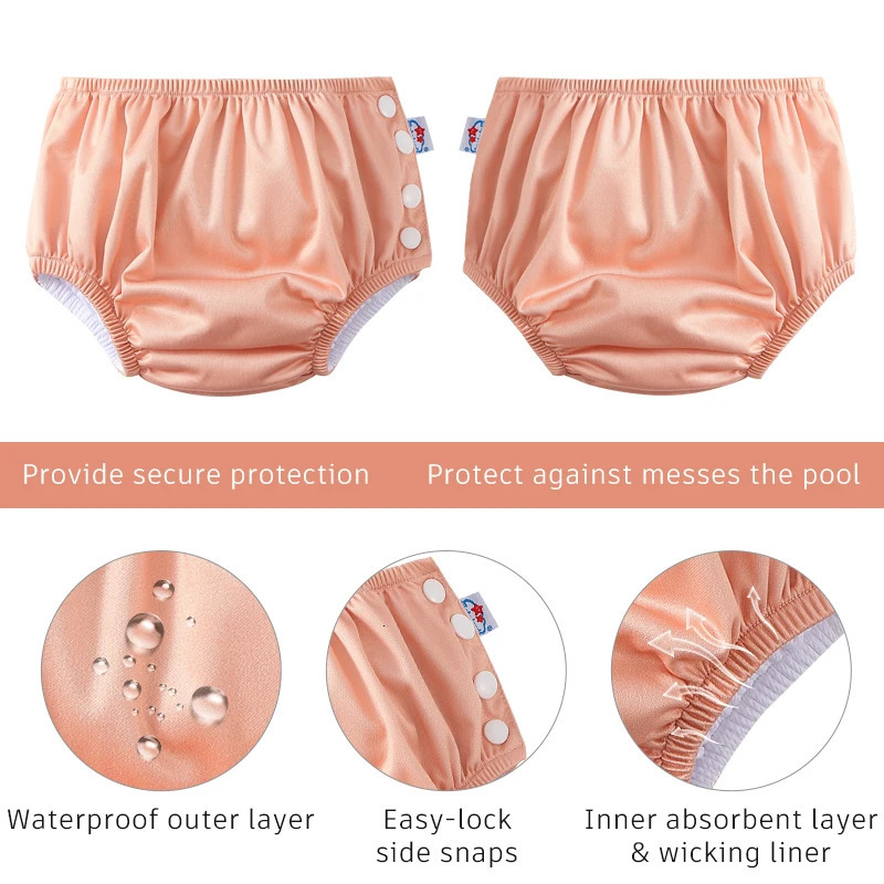 Babyland Baby Swimming Pool Diaper 1PC Waterproof Cloth Diapers Swimwear for Kids Pant Fit For 03 Years 250724