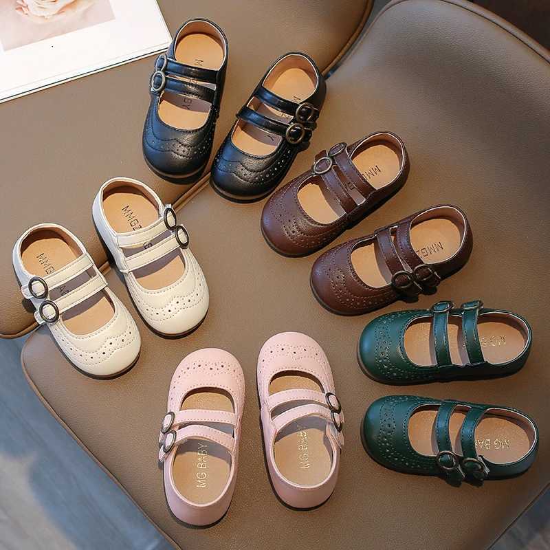Children Flat Shoes Autumn Vintage Shallow Hook-loop Kids Princess Shoes Toddler Solid Color Light Round Toe Boys Girls Shoes XJ250724