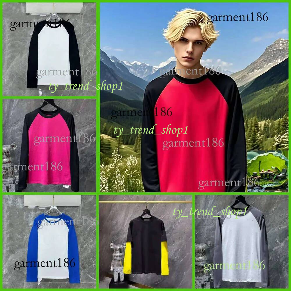 Mens Designer T Shirts Men Women Letter Printed Tshirts Fashion Spring Summer Long Sleeve Tops High Street Styles Breathable chrome tshirt t shirt siz