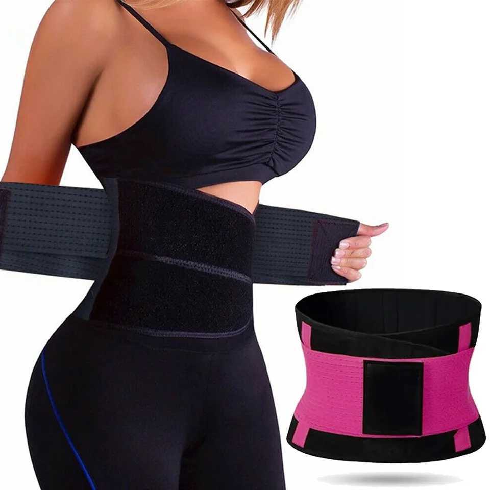 Women Waist Support Adjustable Waist Wrap Waist Band Workout Fitness Back Support Sweat Belts Belly Tummy Control Sheath W250724