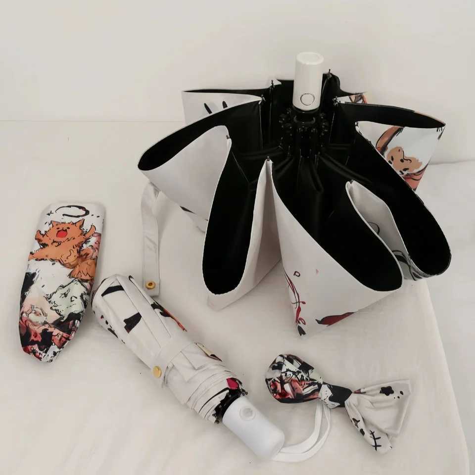 Dual-purpose Umbrella for Students Thickening Reinforced Sun Umbrella Sun Protection Sunshade Folding Compact UV Sun Protection R250724