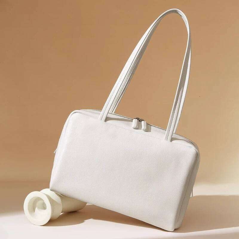 High End Large Capacity Women's Boston Top Layer Vegetable Tanned Armpit Bag, Fashionable Leather Shoulder Bag