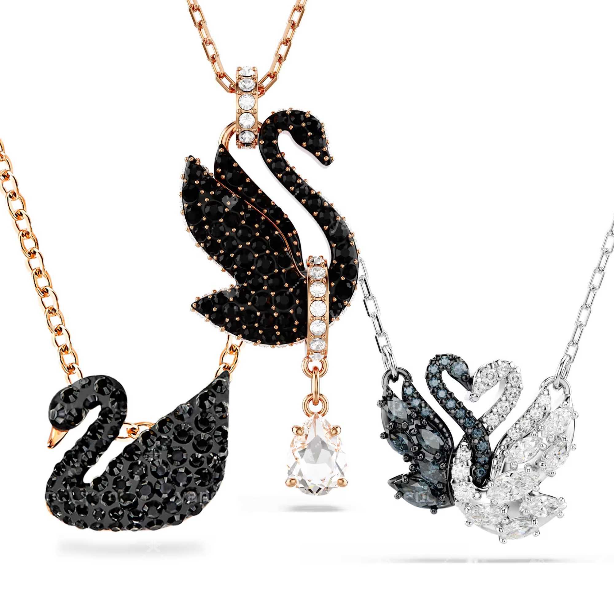 Pendant Necklaces designer necklace Beating heart Swan Necklace 14K Gold INS Style Necklace emotional Gift Jewelry for Women luxury necklace 01