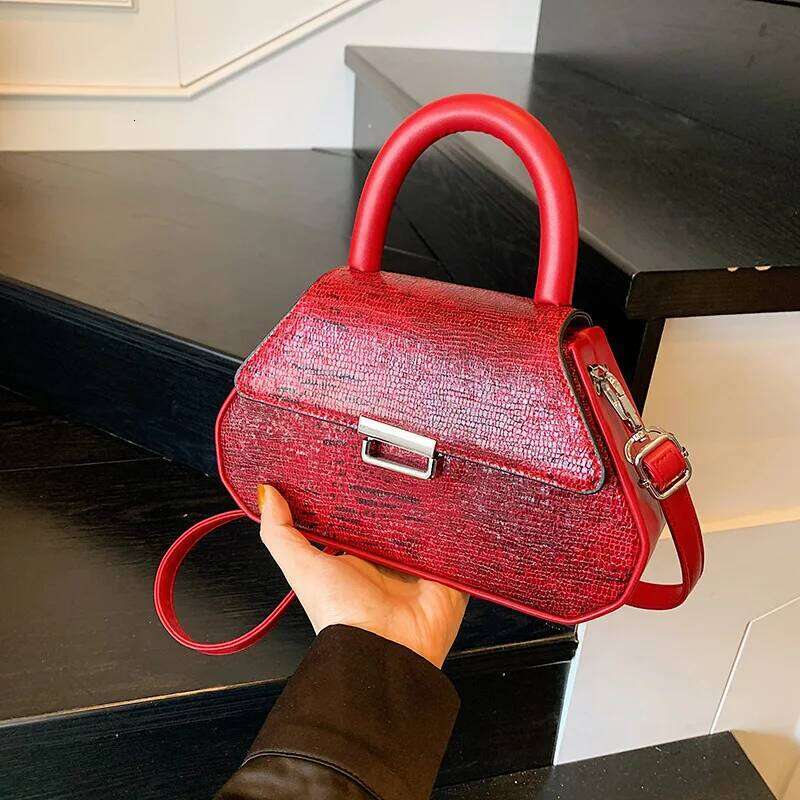 Light Shoulder Bag - Women's Textured Messenger Purse | Irregular Cut-Out Design & Instagram Aesthetic
