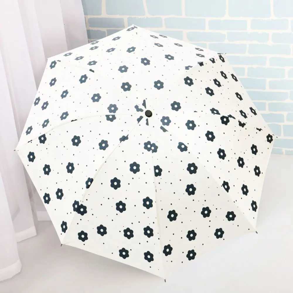 Ultraviolet Protection Parasol Portable Wind Resistant Small Pocket Rain Umbrella Thickened Black Glue Mini Sunshade Outdoor R250724