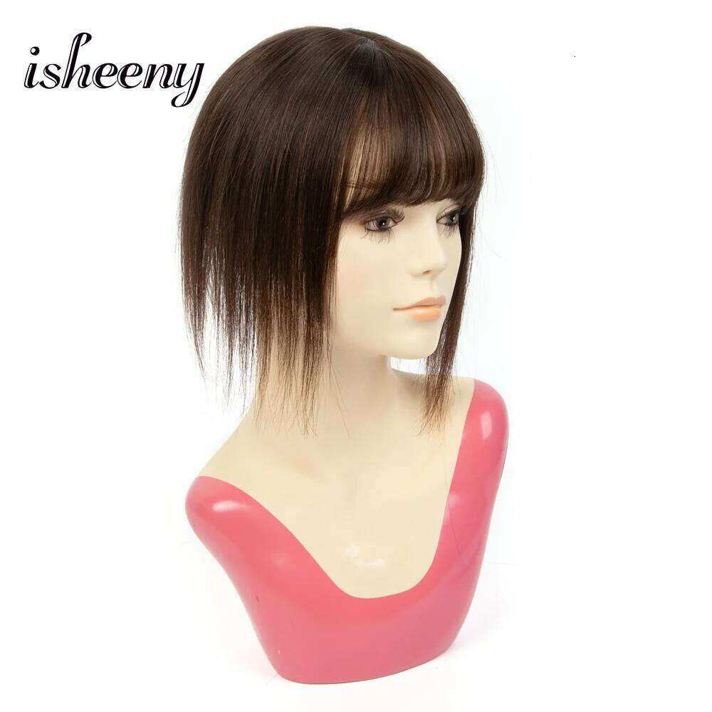 Dark Brown 20-35cm Natural Human Pieces 8x12cm Breathable Base Hair Topper Extensions For Women 10 colors Available