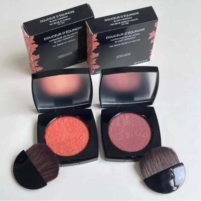 9g Makeup Blush 2 Colors Hormonie Blushes Blush Harmony Palette With Brush 797# 798# Brand Face Cheek Makeup Natural Nude Shade Beauty Cosmetics