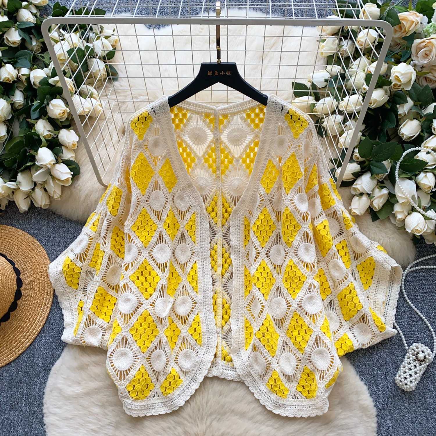 Chix Vintage Knit Svet Loose Elegant Fashion Sexy Cardigan Shirt High Street Summer Women Blouse Women X250724