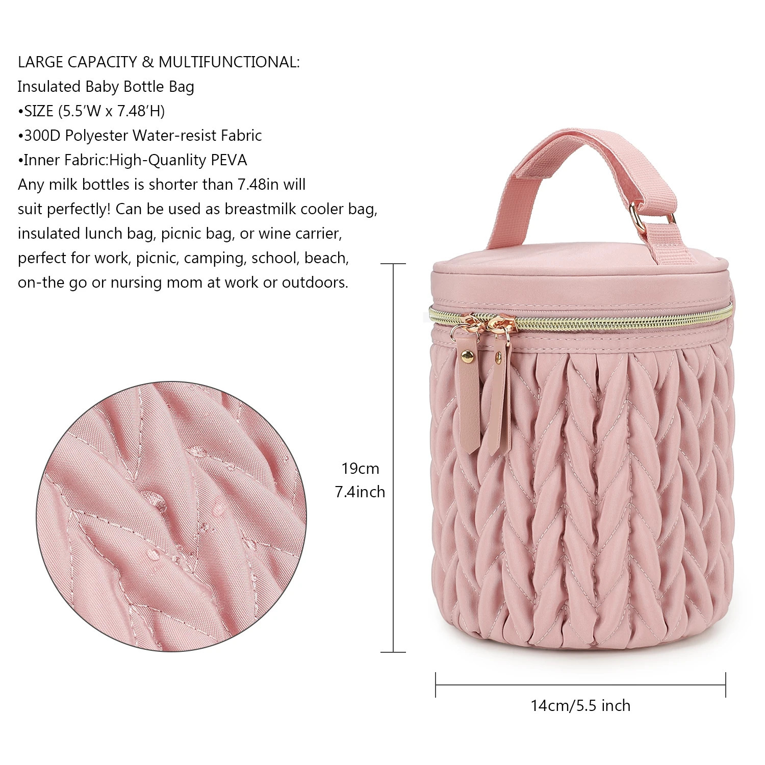 Multifunctional Handbag Small Meal Bag Can Hang Baby Stroller Waterproof Milk Storage and Refrigeration Bag 250724