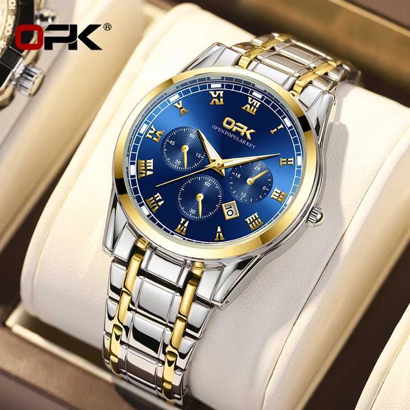 OPK Brand Steel Belt Dual Calendar MENS Quartz Watch 8119 W250724