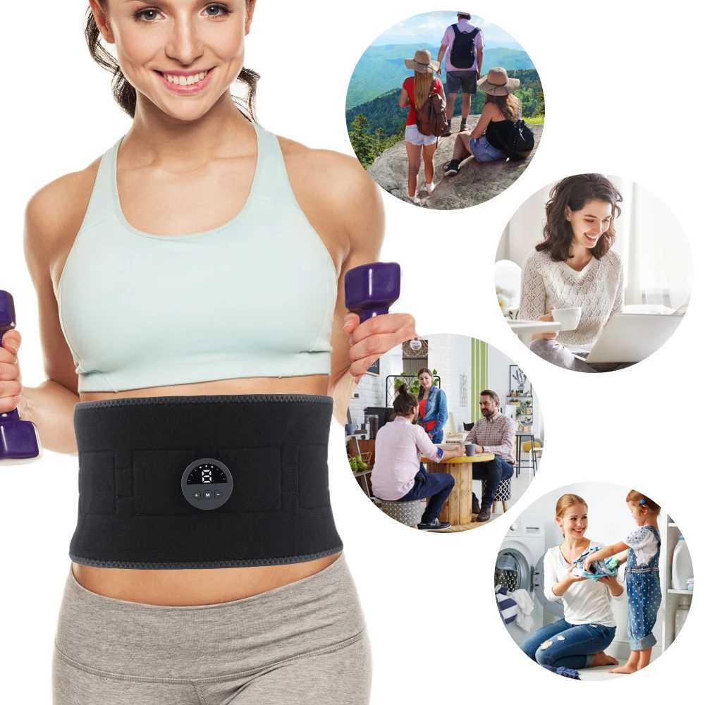 EMS Muscle Stimulator Massage ABS Abdominal Belt Slimming Massager Unisex Body Belly Weight Loss Body Shaping Fitness W250724