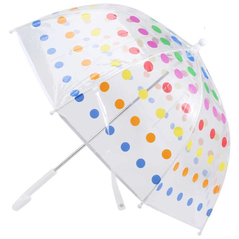 Kids Clear Bubble Umbrella Mens And Womens Childrens Umbrellas Transparent Long Handle Fashion Umbrella R250724