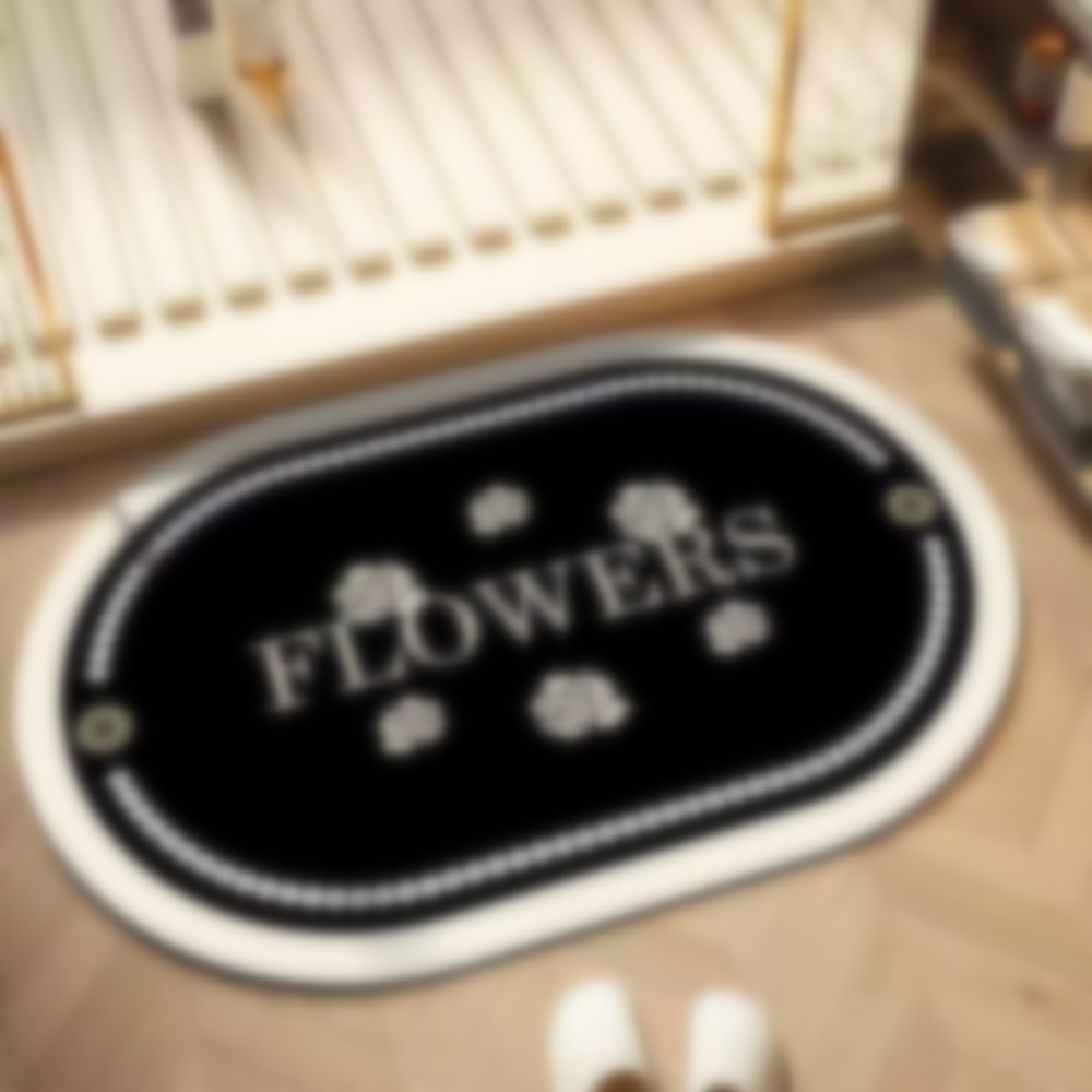 Designer carpet bathroom mat diatom mud non - slip toilet mat household bathroom entrance water - absorbing and dirt - resistant foot mat