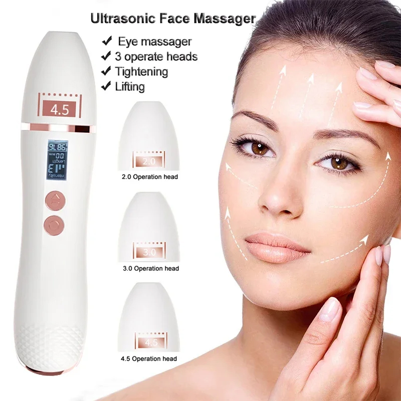 Mini Hifu Ultrasonic Device Home Use Handheld High Intensity Focused Ultrasound for Wrinkle Removal Anti-Aging Face Lifting Massager Skin Tightening E