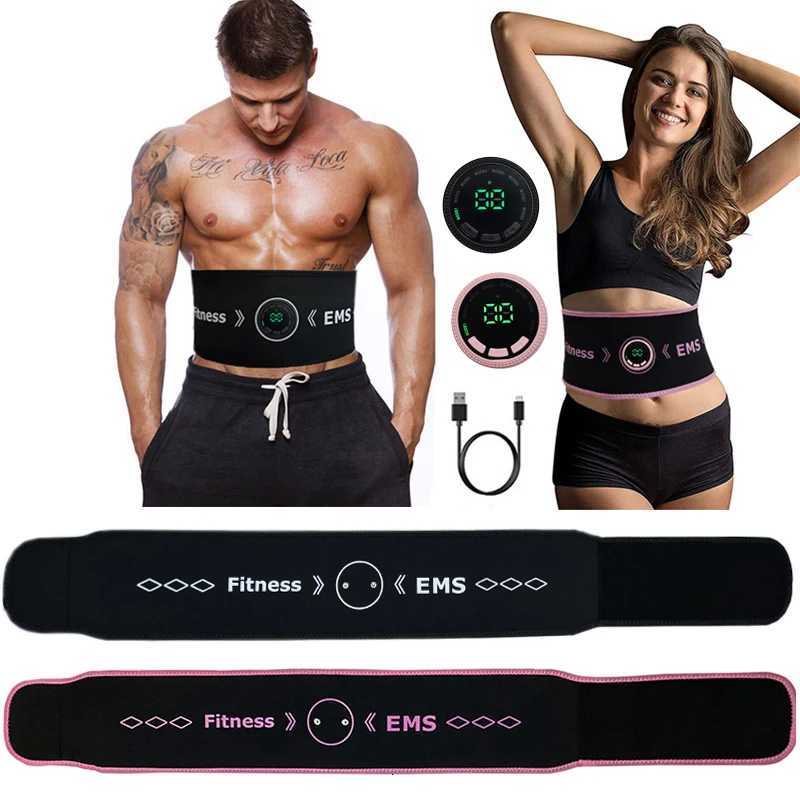 New Electric EMS Muscle Stimulator Abdominal Muscle Toner Toning Belt for Abs Back Waist Fitness Massage Slimming W250724