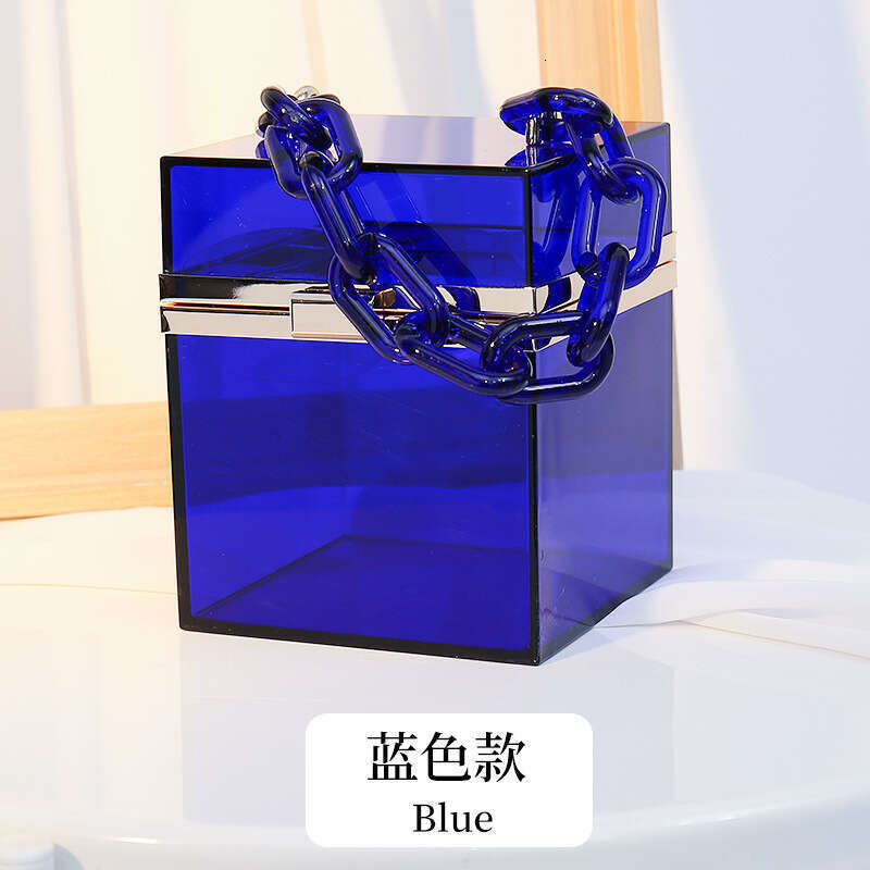 Designer Luxury Evening Diamond Hot Style Handheld Fashion Casual Versatile Transparent Acrylic Mini Women's Square Box Bag