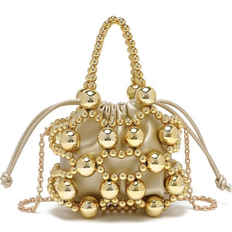 Chic Female Travel Companion: Stylish Niche Brand Messenger Purse with Intricate Beadwork