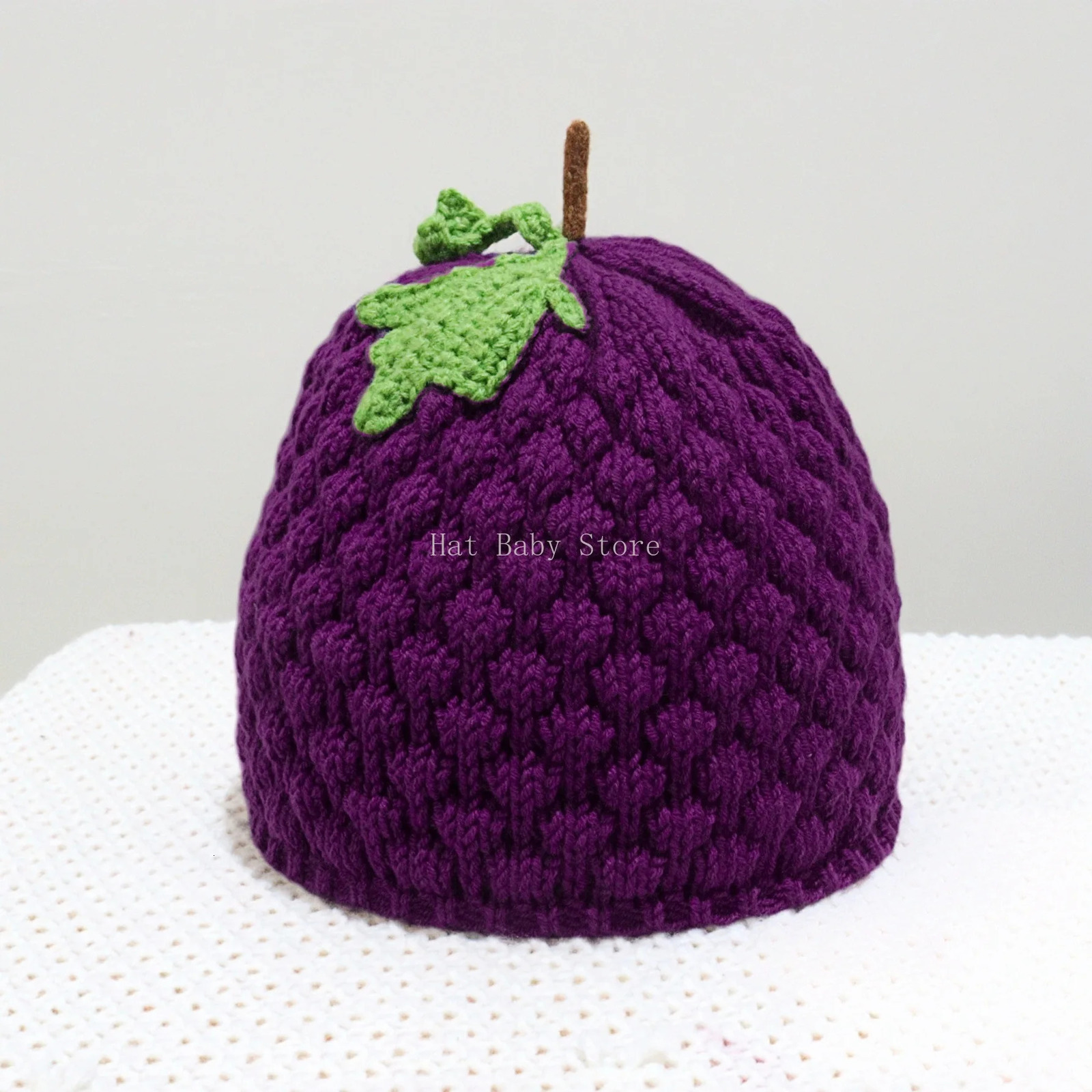 Fruit Hat Handmade Knitted Girl Cute Wool Hat Grape PineappleCreative Funny Knitted Hat Pure Hand Winter Cap Women Men 250722