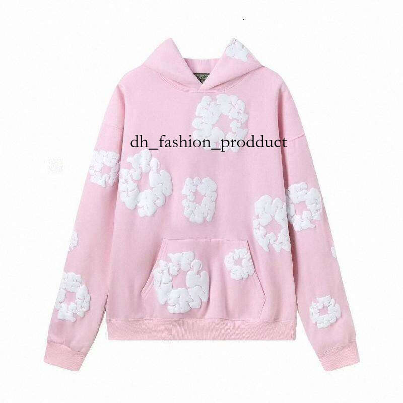 Denim short Hoodie Mens Pullover Designer Kapok Style jacket jeans Sweatshirt Cotton Wreath Hoodie Streetwear Tracksuit Tech Fleece Womens Sports