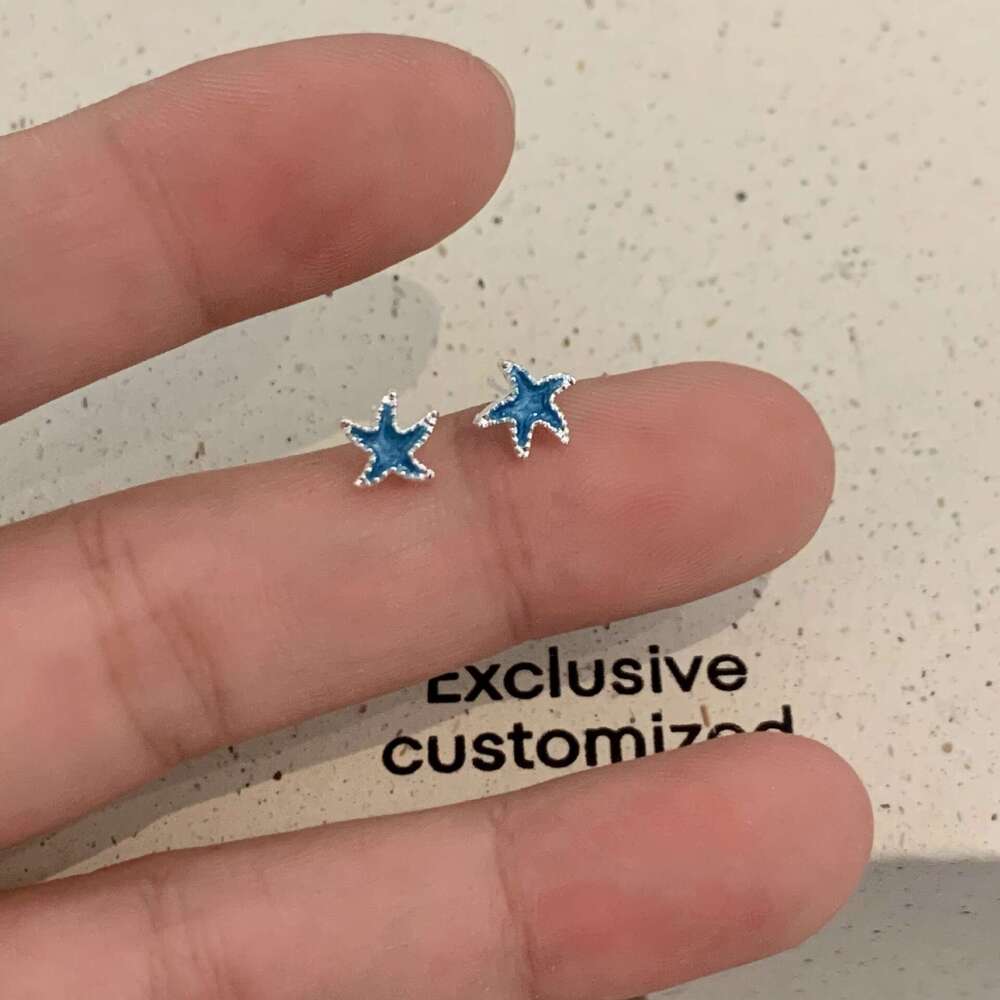 Starfish Shell Asymmetric Earrings for Women, Niche Cool Style, Korean Versatile Earrings, Light , Unique Design Sense, Ear Jewelry