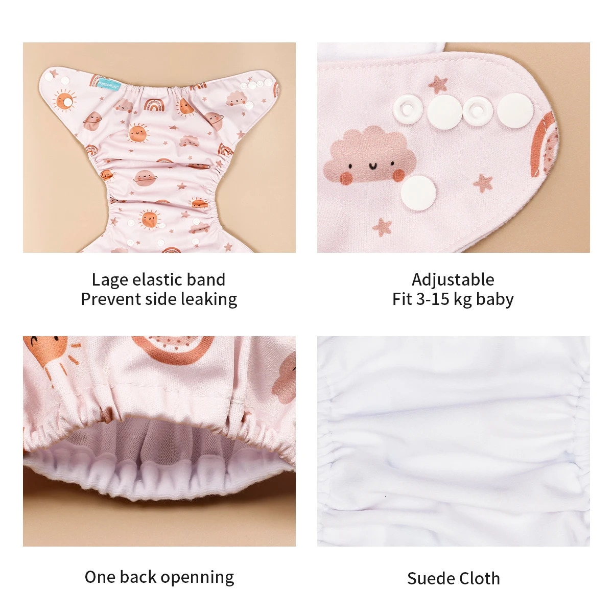 3pcsset Comfortable And Soft Ecological Diapers Washable Reusable Baby Cloth Diaper 250724