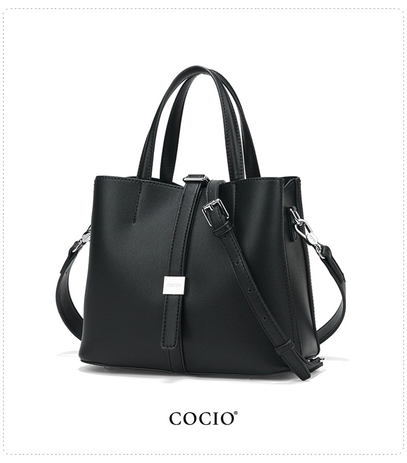 COCIO designer Shoulder Bags New minimalist and versatile large capacity fashionable casual bucket bag hot genuine leather womens bag