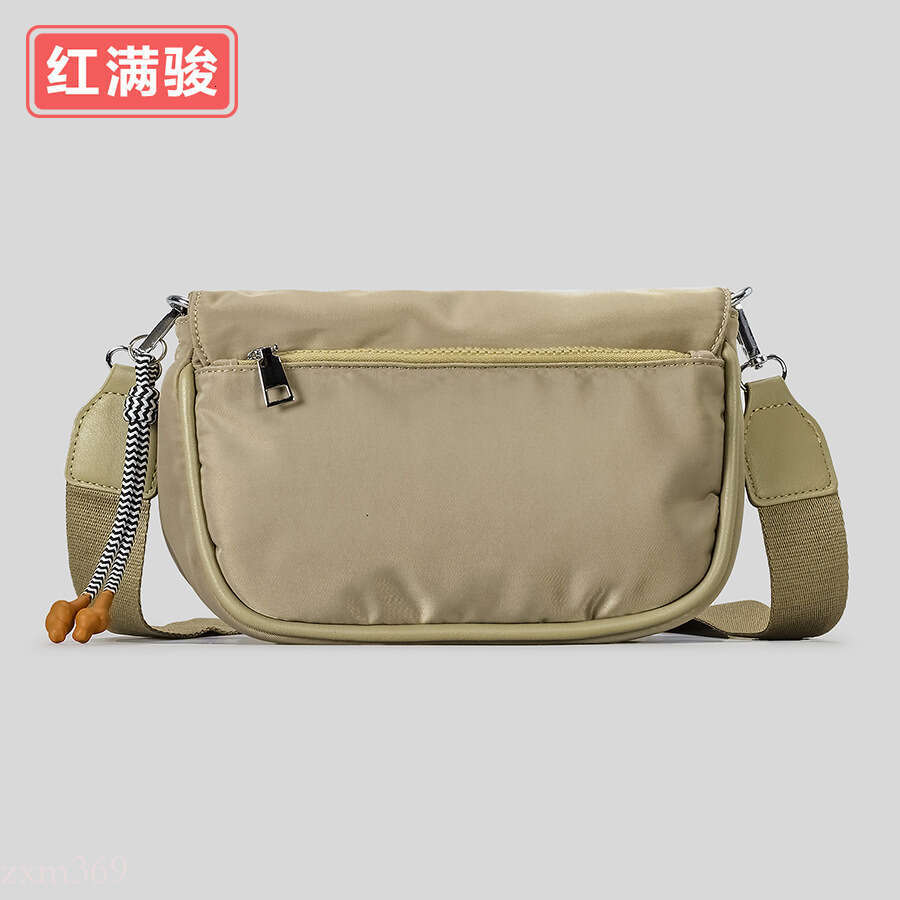 Trendy Brand Casual Outdoor Sports Single Crossbody Versatile Phone Lightweight Wide Shoulder Strap Flap Small Square Bag for Women