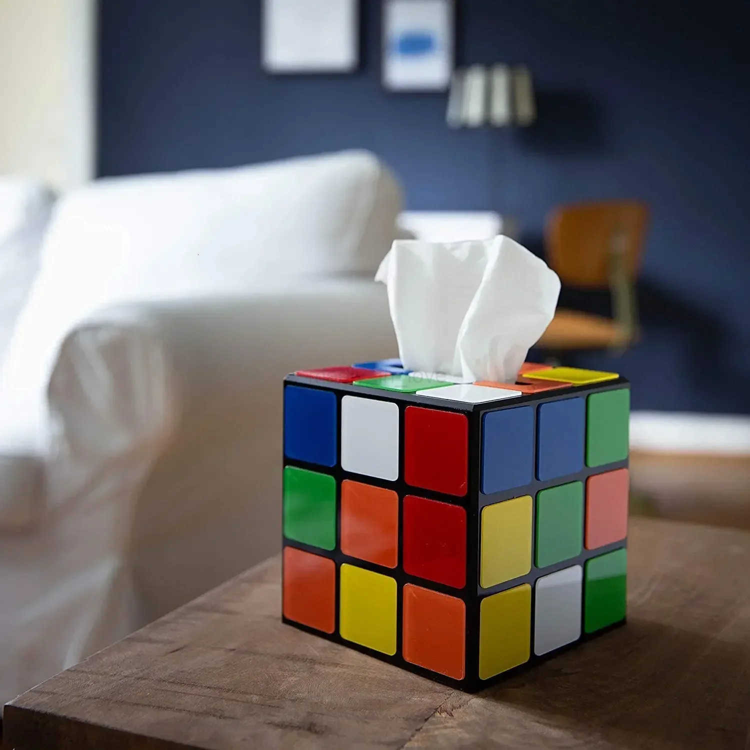 Magic Cube Tissue Box Cover Magic Cube Napkin Holder - Retro Home Decor M250724