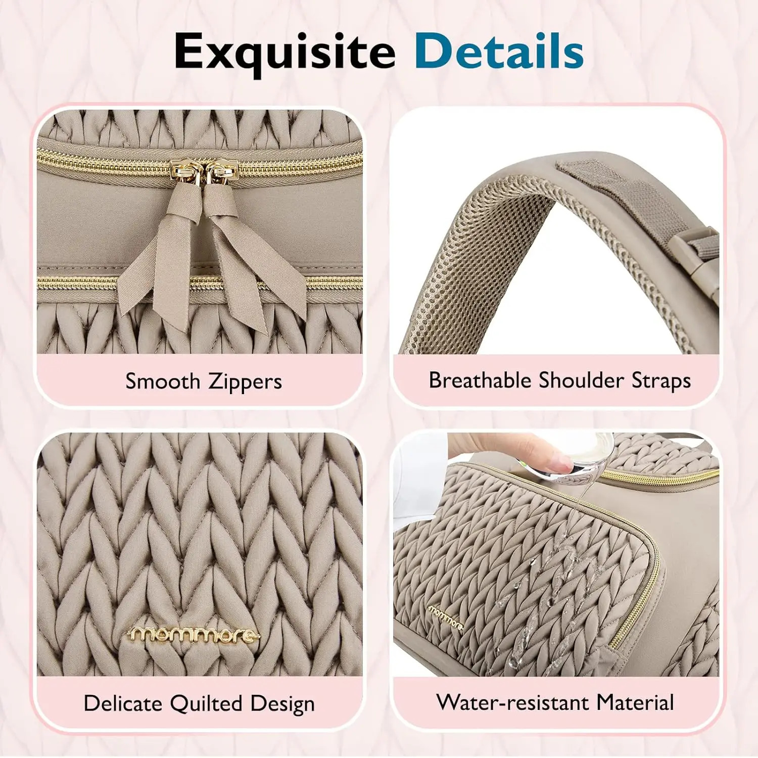 Diaper Bag Small Backpack Stylish Baby Travel Backpacks with Insulated Pockets Changing Pad Stroller Straps Bag 250724
