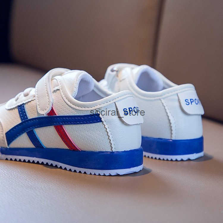 In stock classic Fashion Athletic Outdoor forrest shoes childrens board shoes new leather kids baby boy and girls casual shoess Q250724