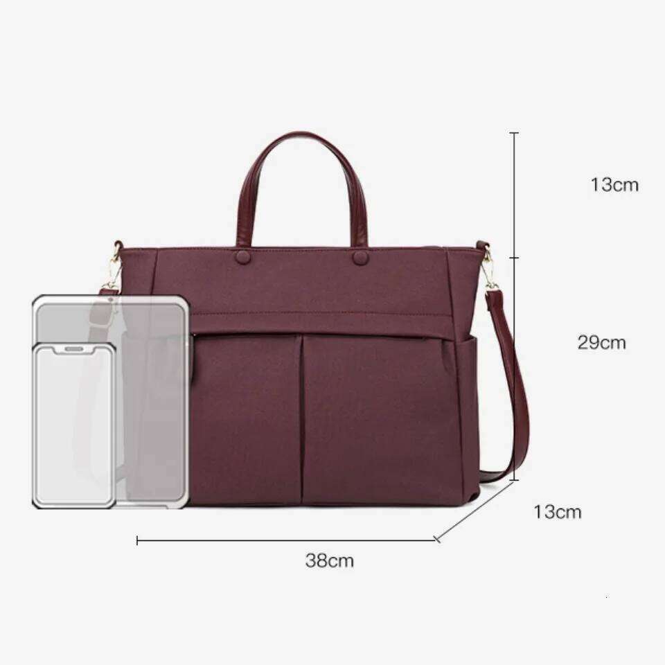 Simple Light Business Commuting High Quality Ladies Handbag Female Shoulder Bag Put In A4 Magazine And Notebook